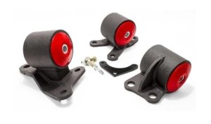 Acura Integra Engine Mount Kit - Innovative Mounts - Steel with 75A Bushings (Cable Conversion 2 Bolt) - Black - `94-`01